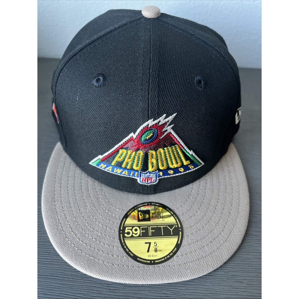 Denver Broncos New Era 59Fifty Hawaii Pro Bowl 1995 Cap Black Size 7 5/8 NWT
